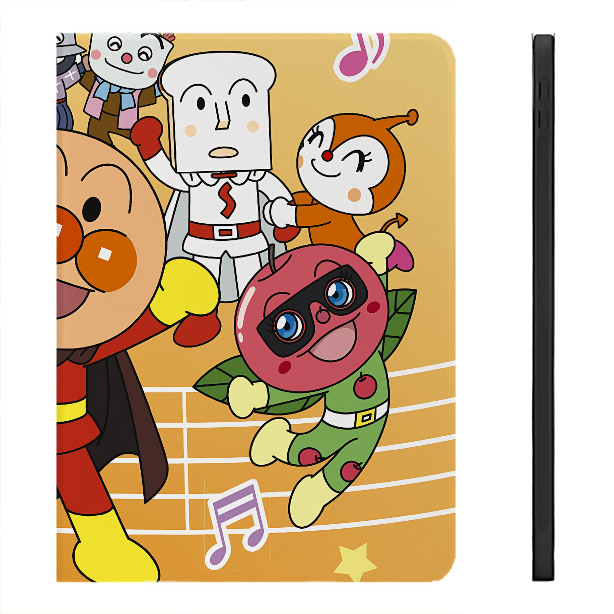 （画像用） アンパンマン Anpanman IPadケース ペンホルダー付き ブックスタイルデザイン